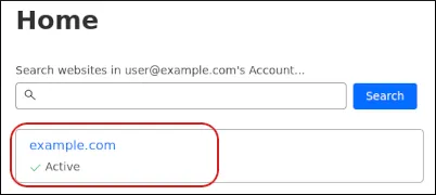 Cloudflare - Account home page
